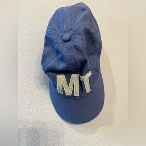Casual Blue Cap with Embroidered Letters